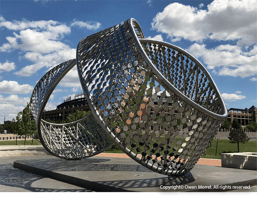 Mirror Metals products utilized in sculptural applications