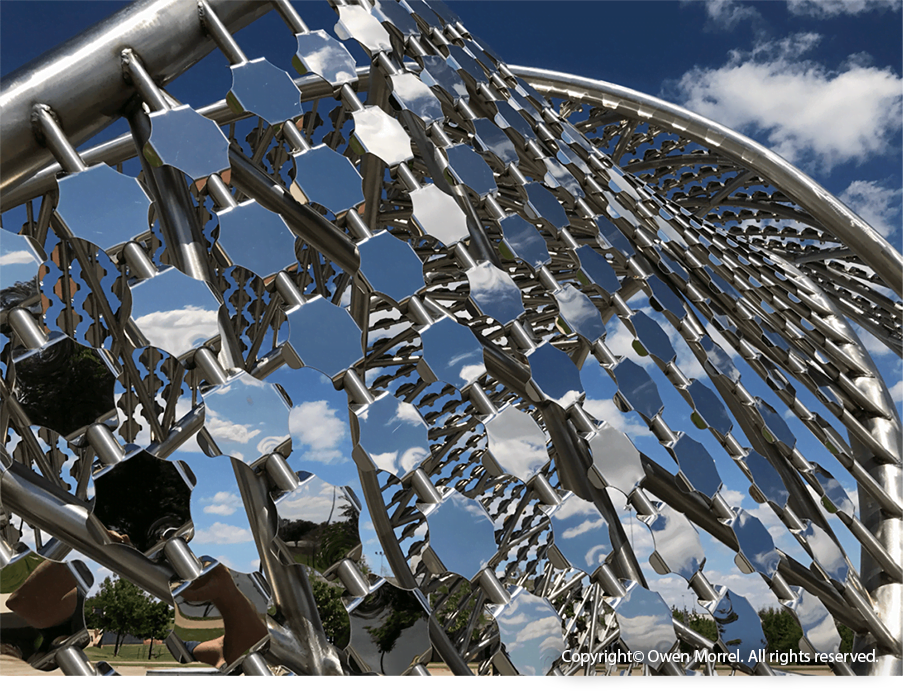 Mirror Metals products utilized in sculptural applications