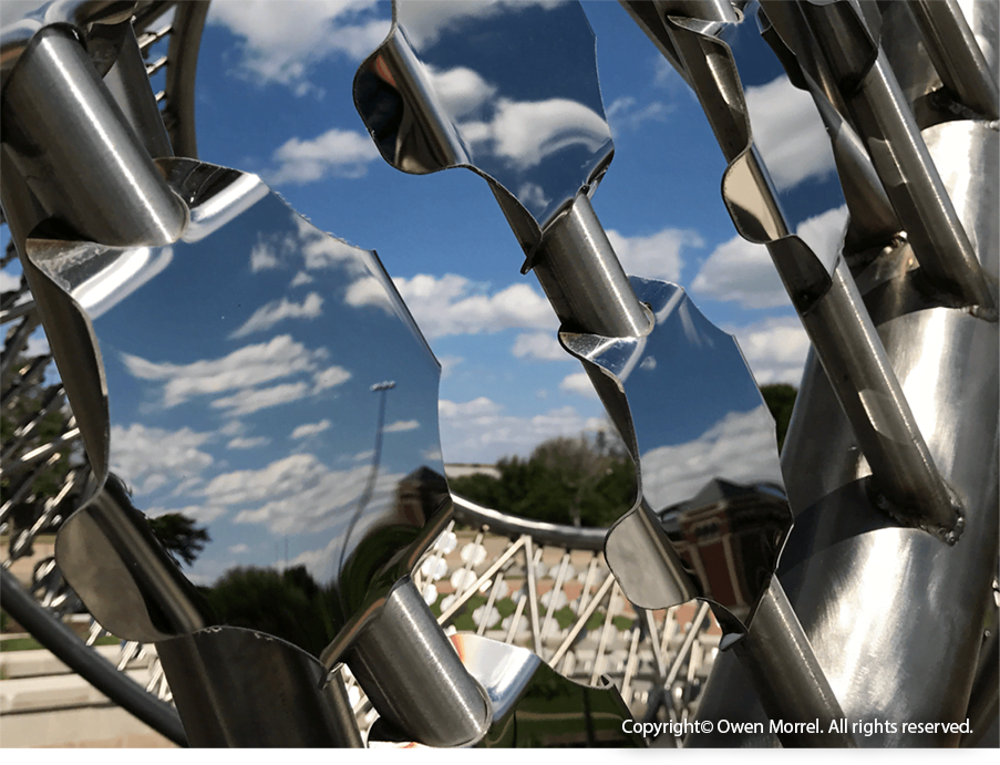 Mirror Metals products utilized in sculptural applications