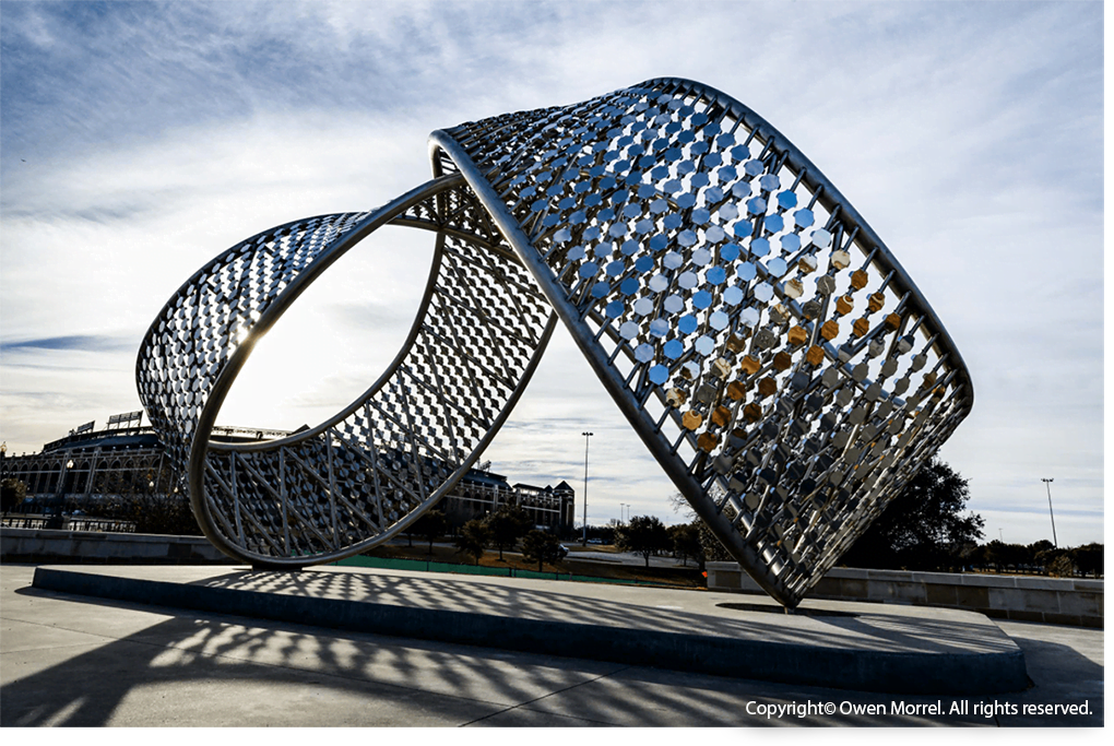 Mirror Metals products utilized in sculptural applications