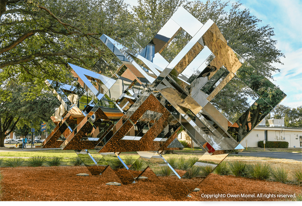 Mirror Metals products utilized in sculptural applications