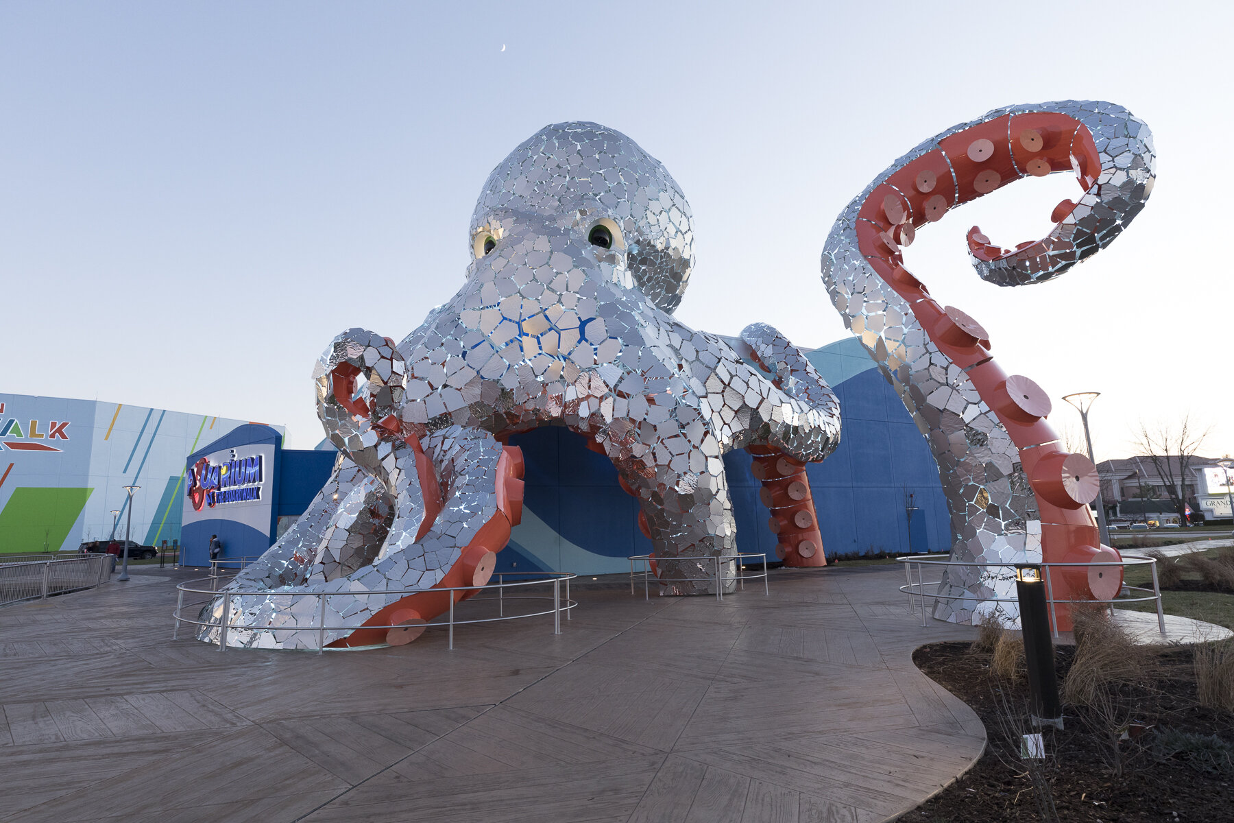 Mirror Metals Products used in sculpture and art applications as a giant octopus