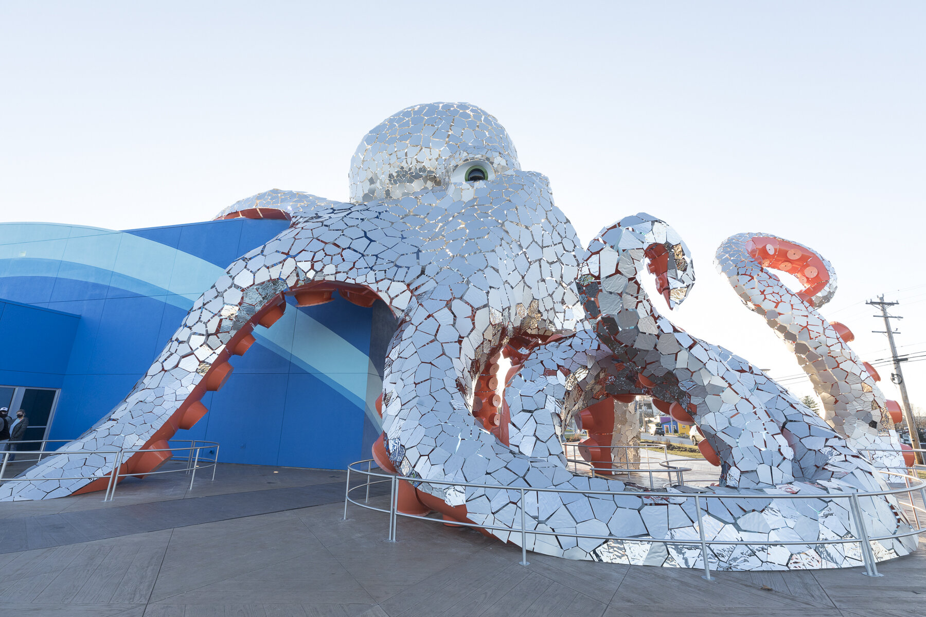 Mirror Metals Products used in sculpture and art applications as a giant octopus