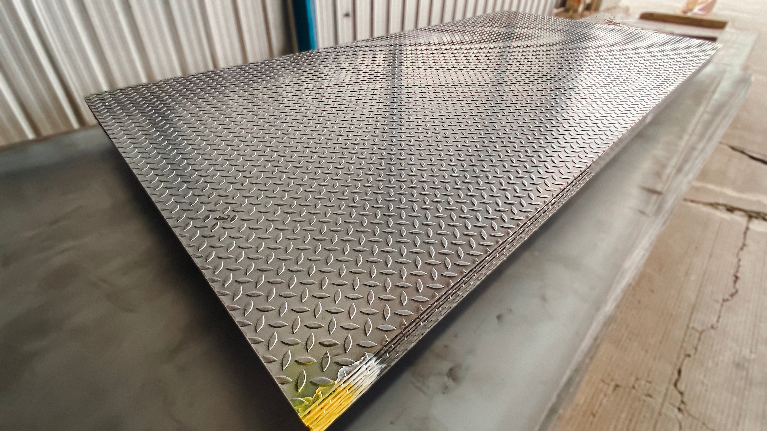 Diamond Finish from Mirror Metals cut and stacked for transportation